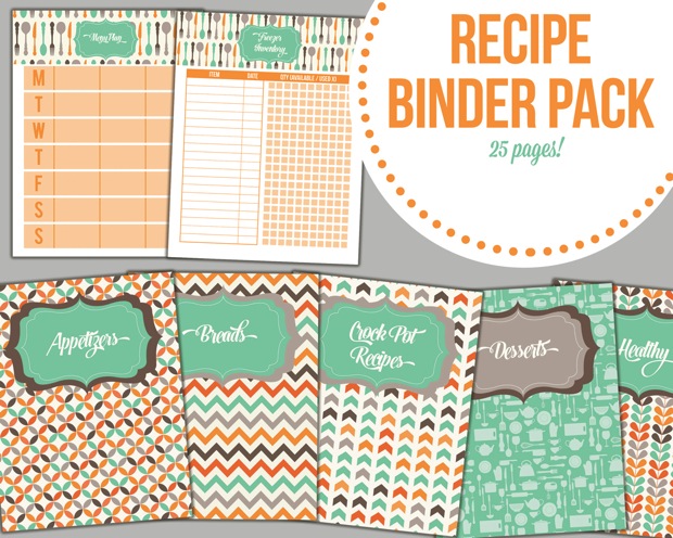 Get this recipe binder pack, over 1500 health recipes, and tons of other healthy living resources!