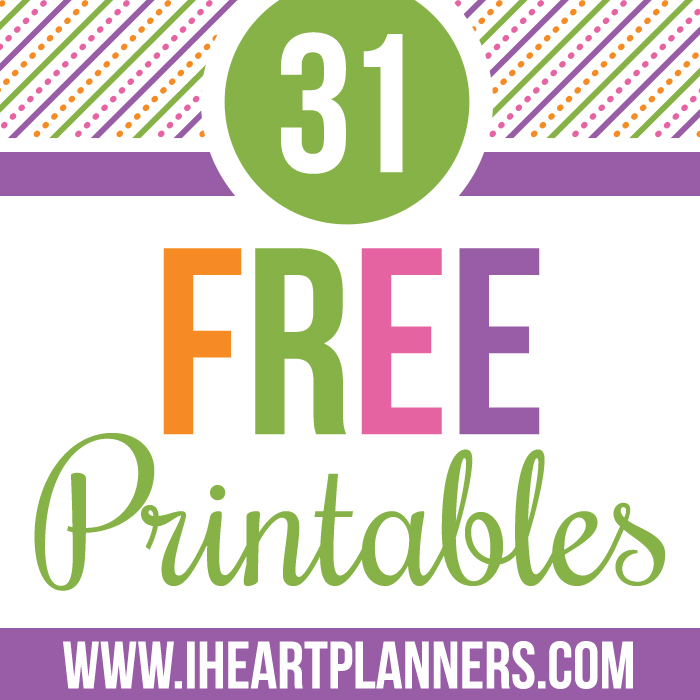 31 free organizing and planning printables! You can even request to have a free printable custom designed just for you.