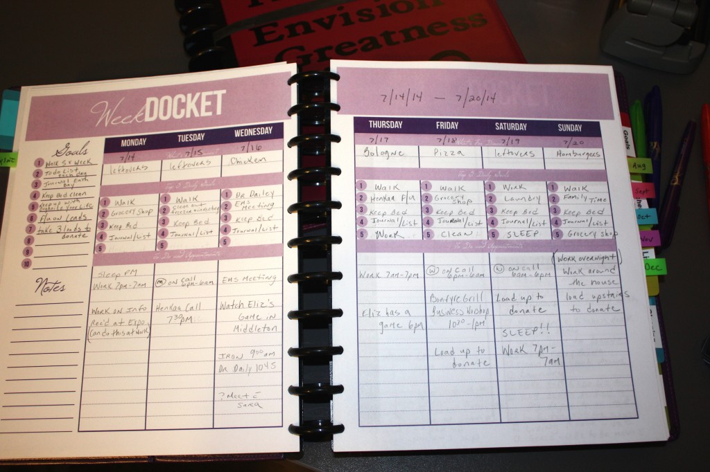 Take a tour of Kari's planning system. She uses an Arc discbound system from Staples and has two planners (one for business and one for personal).