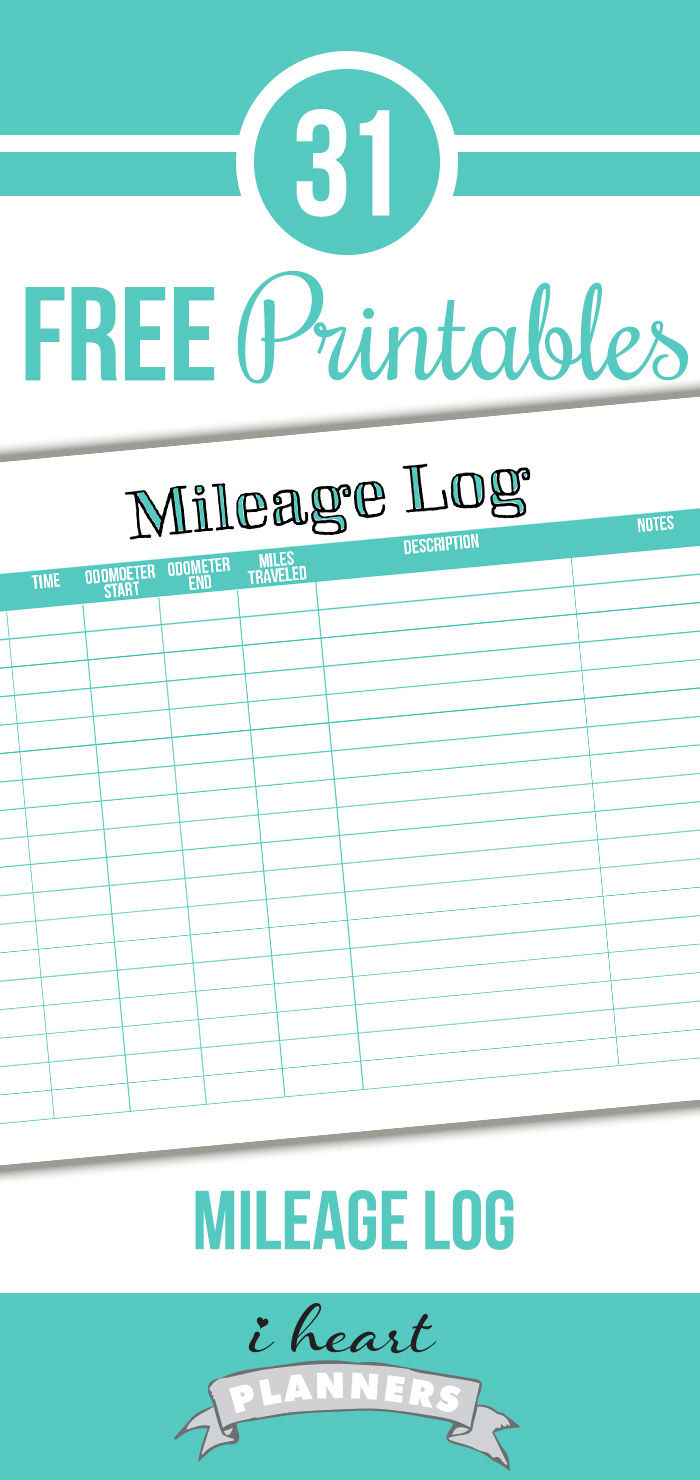 Free mileage tracker printable - great for those of you with a direct sales business or for bloggers who travel