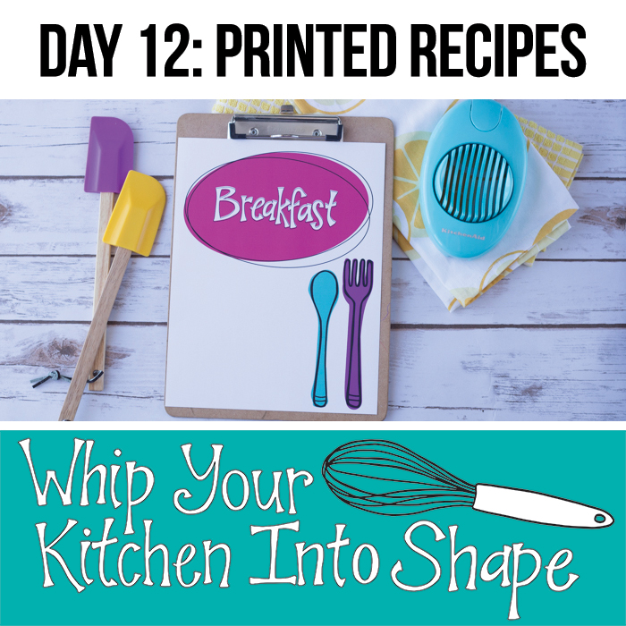 Create a recipe binder to organize all your printed recipes.