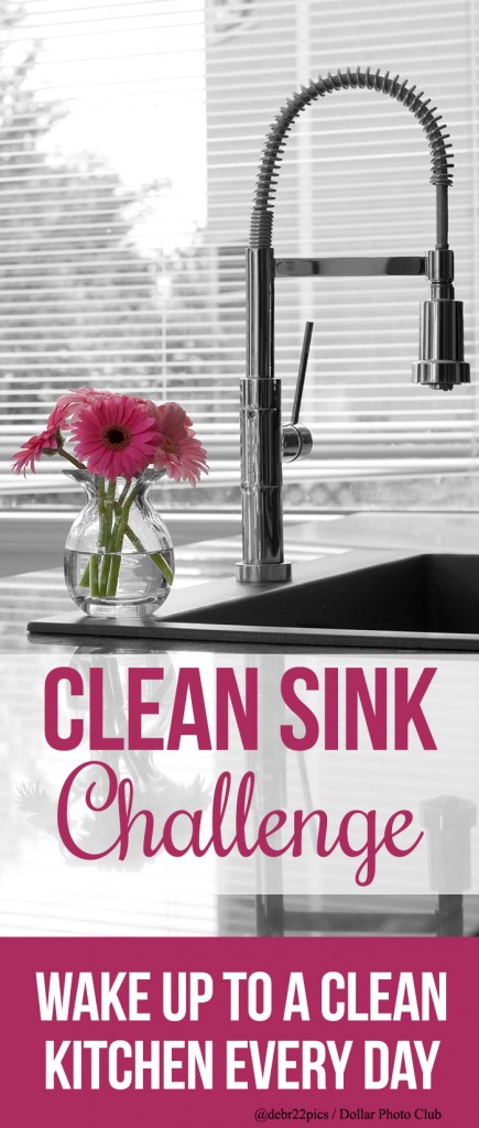 Join us for the clean sink challenge to help you wake up to a clean kitchen every single morning! Also includes a free printable to help keep you motivated