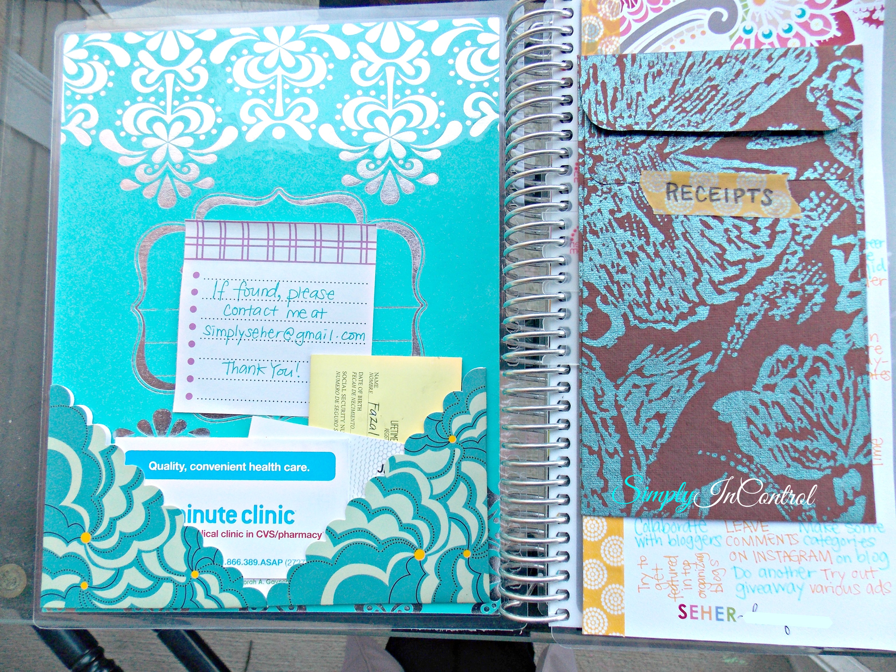 Pockets from The Container Store for Erin Condren Life Planner