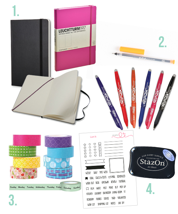 Getting started with Bullet Journaling? Here are the supplies you'll need! 