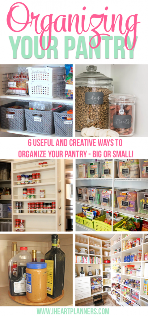 A collection of six useful and creative ways to conquer pantry organization in your home - big or small! - getorganizedhq.com