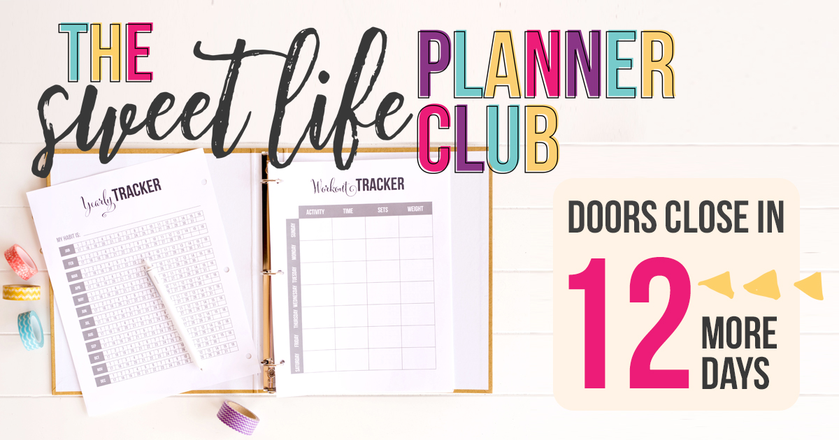 The Sweet Life Society has a HUGE library of pretty printables PLUS we're adding new ones EVERY single week, based on what members request. Join the club before the doors close!