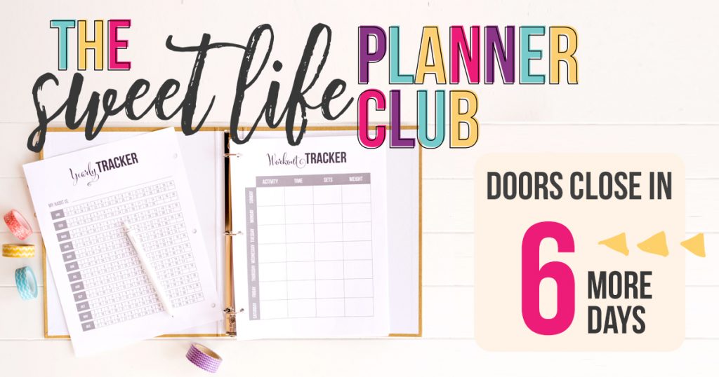 The Sweet Life Society has a HUGE library of pretty printables PLUS we're adding new ones EVERY single week, based on what members request. Join the club before the doors close!