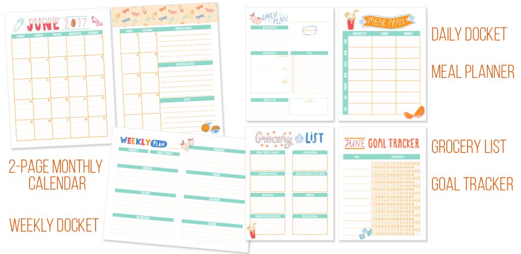 2017 Ultimate Homemaking Bundle - I Heart Planner Bonus! - June Printables Kit