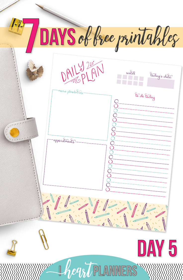 Day Five of the 7 Days of Free Printables Series. Download now and use today! - www.getorganizedhq.com