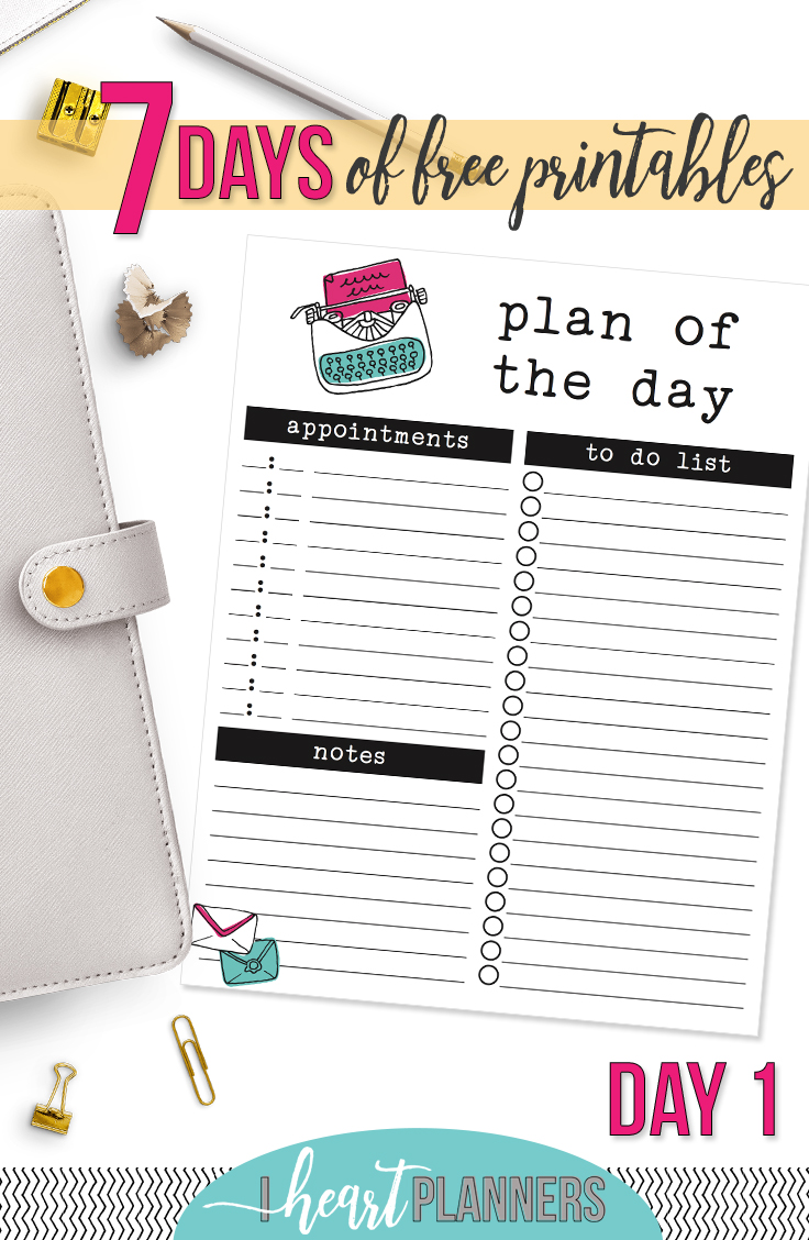 Day One of the 7 Days of Free Printables Series. Download now and use today! - www.getorganizedhq.com