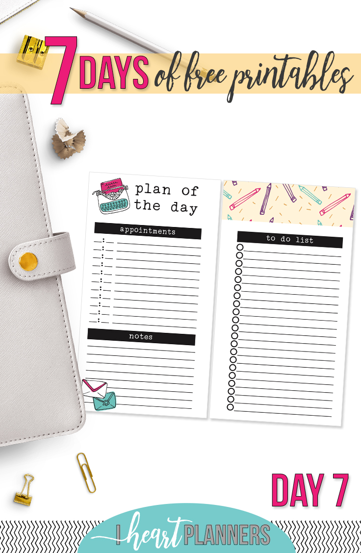 Day Seven of the 7 Days of Free Printables Series. Download now and use today! - www.getorganizedhq.com