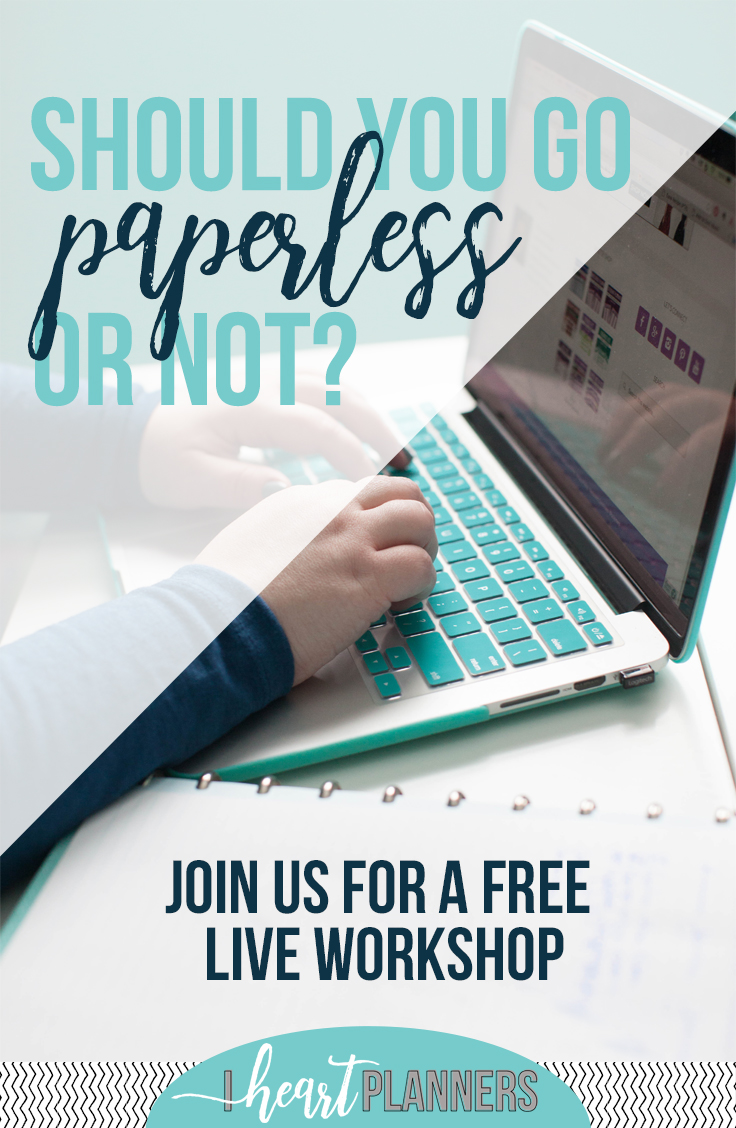 How do you stay organized? Join the conversation all about going paperless or not. We're even having a FREE online workshop. - www.getorganizedhq.com