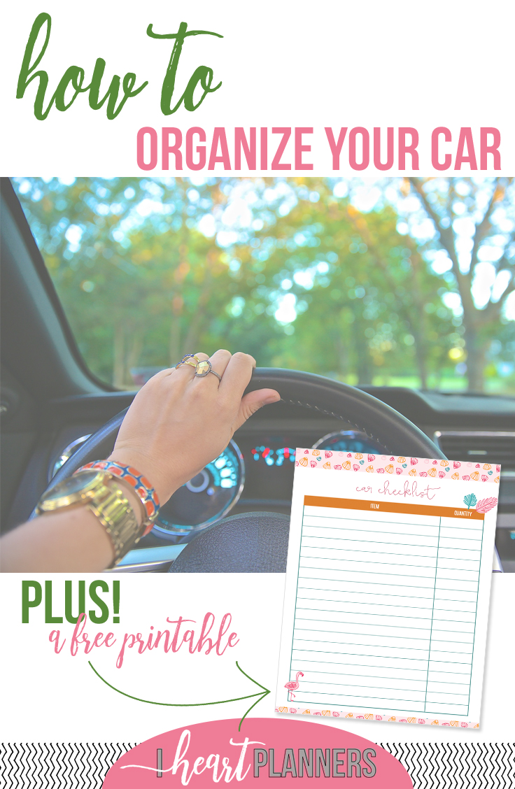 I have a few tips for you about how to keep your car organized, then I’ll share a video from I Heart Planners team member Hannah where she walks you through exactly how her car is organized. And of course, there's a free printable! - getorganizedhq.com