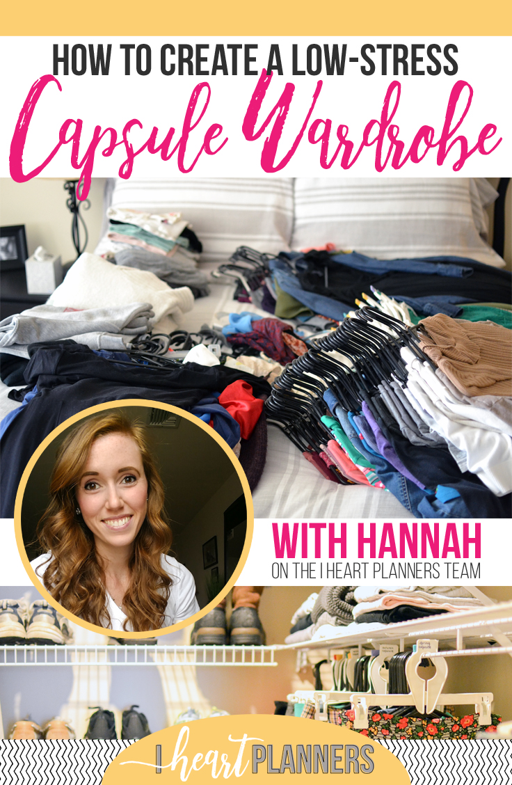 Our less stress, less rules capsule wardrobe. We also made a wardrobe planner printable pack to help you. Plan out your capsule wardrobe with the printable checklist and organizers. - getorganizedhq.com