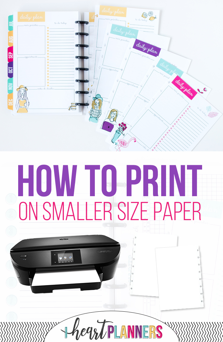 How to print on the smaller size paper that comes with your Sweet Life Planner. Video walk-through's included for both Mac and PC users. - getorganizedhq.com