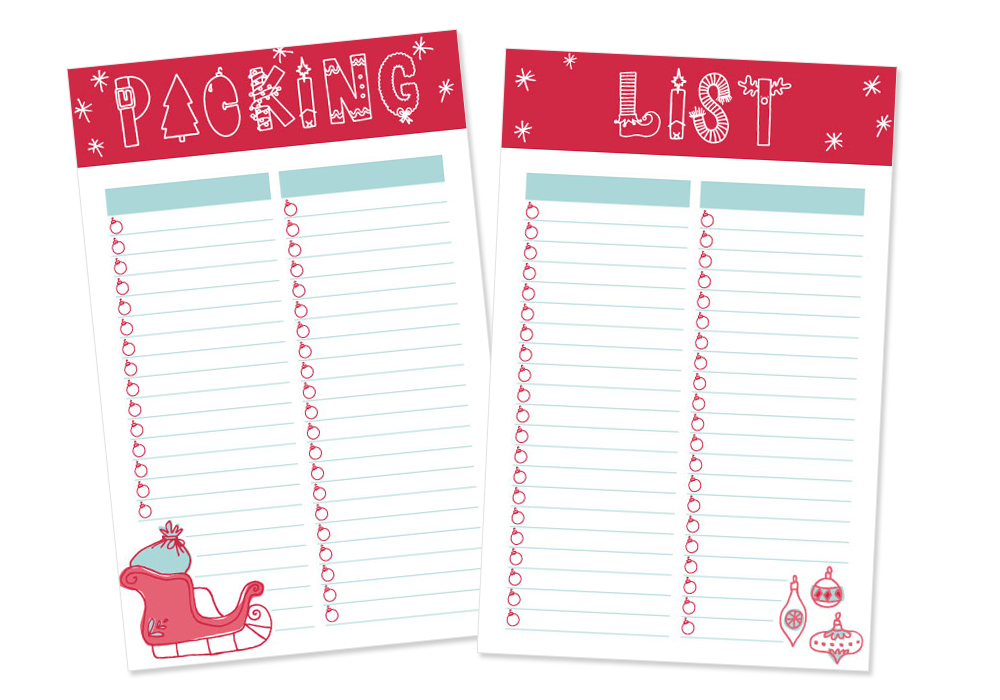 Use this free holiday packing list printable to get organized and ready for your holiday trips this year. - getorganizedhq.com