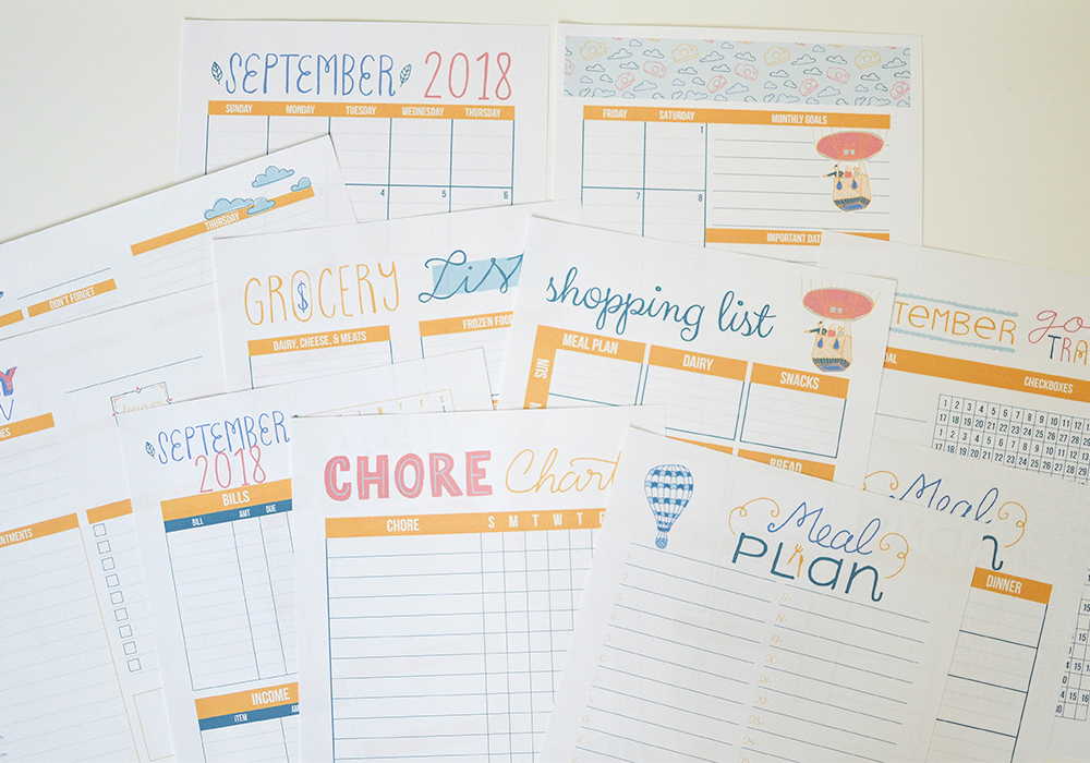 Free planner printables every month! Check out these September planner pages.