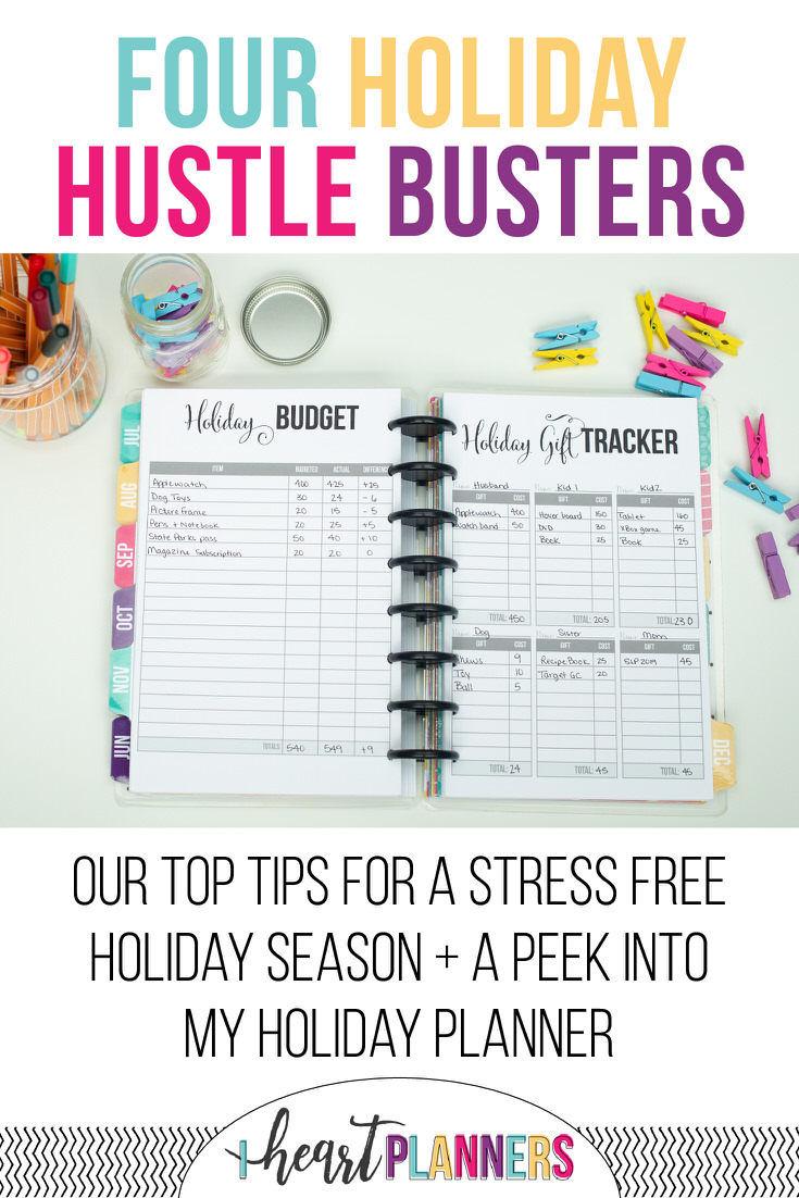 How to Have an Organized Christmas: Sharing our top tips for a stress free holiday season along with an inside look at our holiday planner. Plus free printable alert: you can download our gift tracker printable.