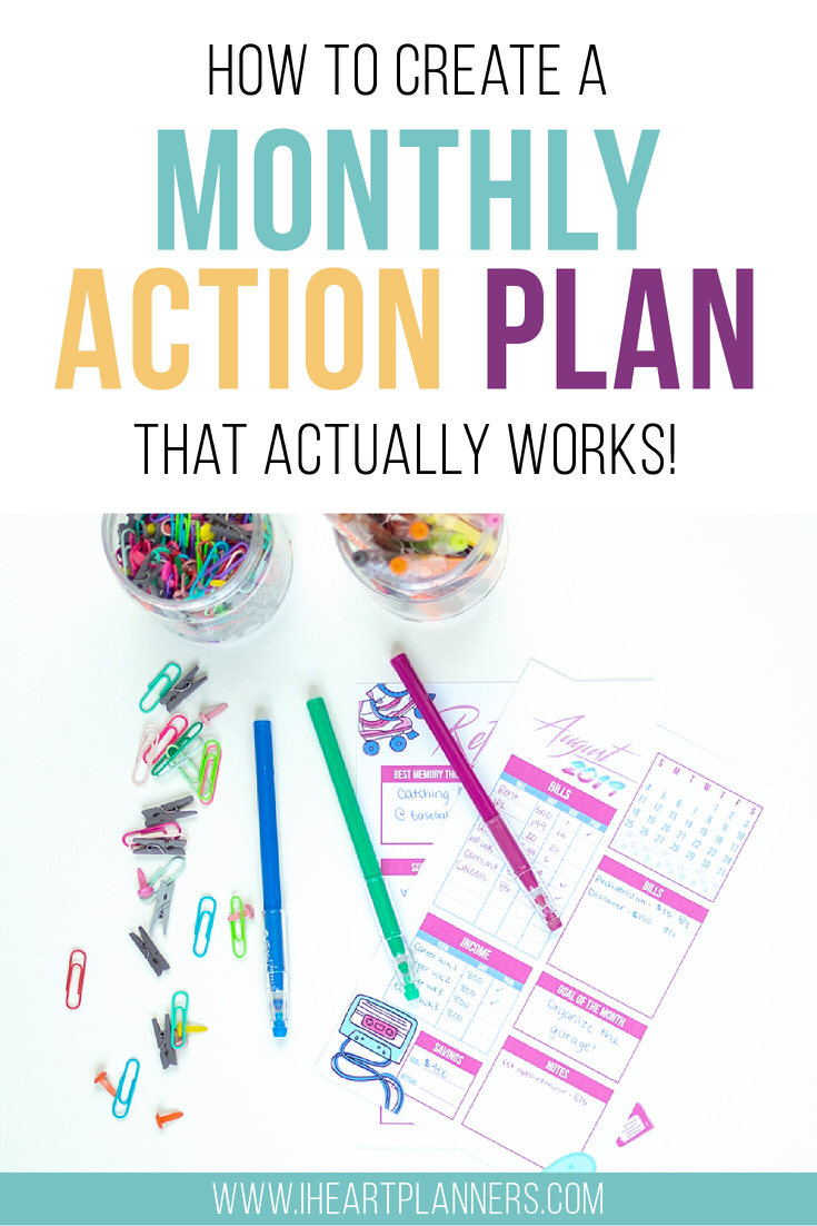 Prepping a new monthly budget, sorting out your schedule, and creating an action plan can seem daunting, but it doesn't have to be! Taking just a few minutes to make an action plan for your month will set you up for success!